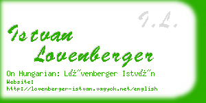 istvan lovenberger business card
